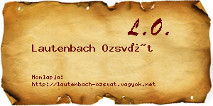 Lautenbach Ozsvát névjegykártya